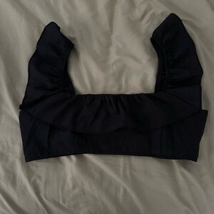 SHEIN Black Zip-Back Top